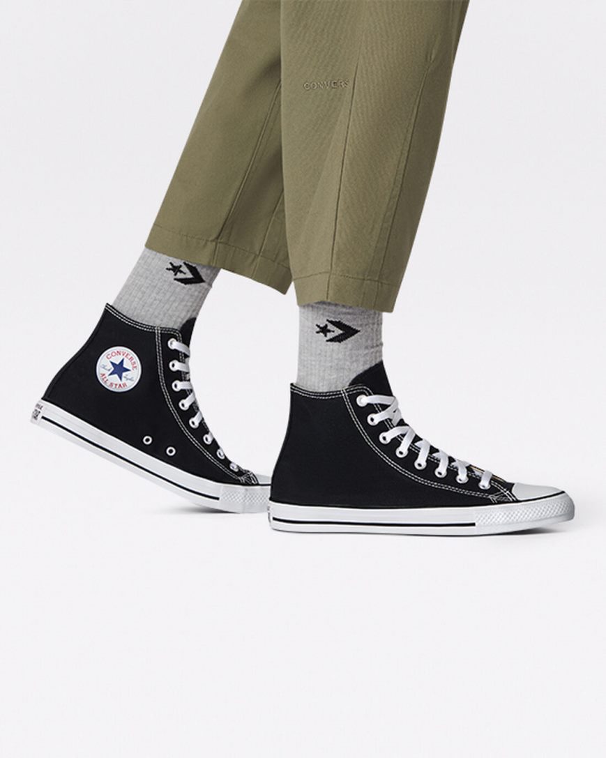 Tenis Converse Chuck Taylor All Star Classicos Cano Alto Masculino Pretas | PT D0719P3